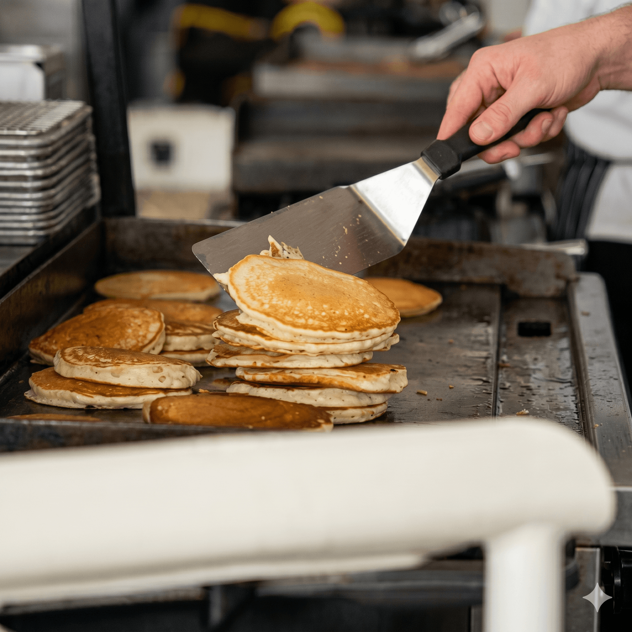 Pancake breakfast at airport event