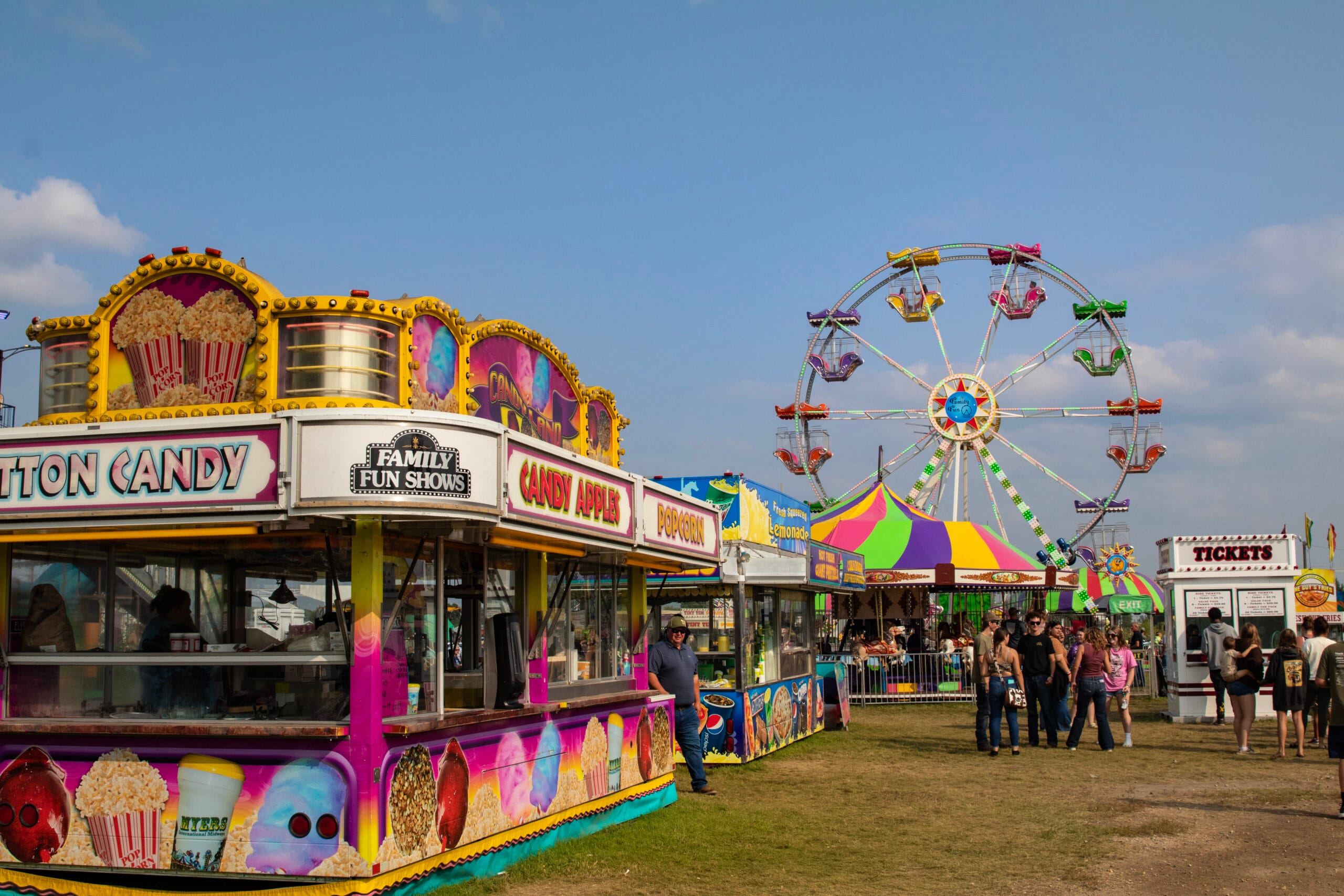 Carnival rides at the Stevens County Fair